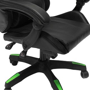 73252 ΠΟΛΥΘΡΟΝΑ GAMING DARREN HM1203.03 ΜΑΥΡΟ-ΠΡΑΣΙΝΟ PVC & NYLON 51x49x125Υεκ.