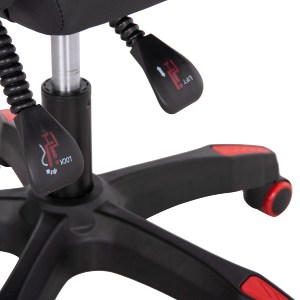 73253 ΠΟΛΥΘΡΟΝΑ GAMING DARREN HM1203.01 ΜΑΥΡΟ-ΚΟΚΚΙΝΟ PVC & NYLON 58.5x100x120Υεκ.