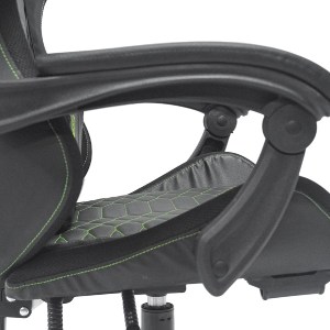 73255 ΠΟΛΥΘΡΟΝΑ GAMING LOOT HM1204 ΜΑΥΡΟ-ΠΡΑΣΙΝΟ PVC & NYLON 51x49x125Υεκ.