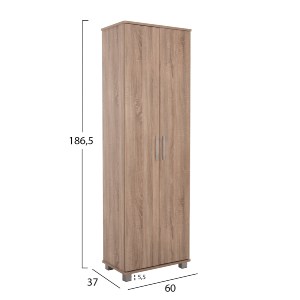 73275 ΠΑΠΟΥΤΣΟΘΗΚΗ-ΝΤΟΥΛΑΠΑ CLUSE HM2403.20 ΜΕΛΑΜΙΝΗ SONAMA OAK ΧΡΩΜΑ 60Χ37Χ186,5Υεκ.