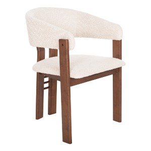 73307 ΚΑΡΕΚΛΑ ZARRA HM9970.03 RUBBERWOOD ΣΕ ΚΑΡΥΔΙ-ΕΚΡΟΥ ΜΠΟΥΚΛΕ ΥΦΑΣΜΑ 55,5x59x81,5Υεκ