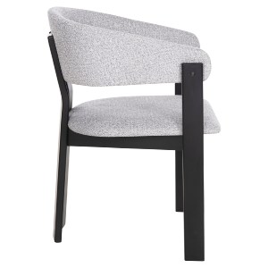 73308 ΚΑΡΕΚΛΑ ZARRA HM9970.02 RUBBERWOOD ΣΕ ΜΑΥΡΟ-ΑΝΟΙΧΤΟ ΓΚΡΙ ΥΦΑΣΜΑ 55,5x59x81,5Υεκ
