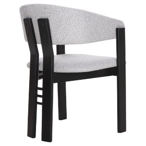 73308 ΚΑΡΕΚΛΑ ZARRA HM9970.02 RUBBERWOOD ΣΕ ΜΑΥΡΟ-ΑΝΟΙΧΤΟ ΓΚΡΙ ΥΦΑΣΜΑ 55,5x59x81,5Υεκ