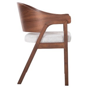 73311 ΚΑΡΕΚΛΑ NERO HM9972 RUBBERWOOD ΣΕ ΚΑΡΥΔΙ-ΓΚΡΙ ΥΦΑΣΜΑ ΚΑΘΙΣΜΑ 56x56x78Yεκ.