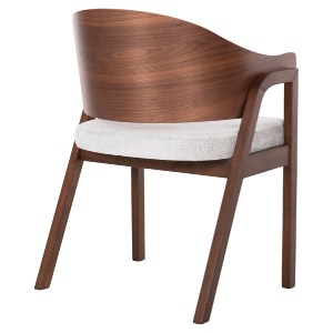 73311 ΚΑΡΕΚΛΑ NERO HM9972 RUBBERWOOD ΣΕ ΚΑΡΥΔΙ-ΓΚΡΙ ΥΦΑΣΜΑ ΚΑΘΙΣΜΑ 56x56x78Yεκ.