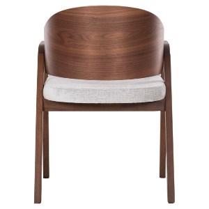 73311 ΚΑΡΕΚΛΑ NERO HM9972 RUBBERWOOD ΣΕ ΚΑΡΥΔΙ-ΓΚΡΙ ΥΦΑΣΜΑ ΚΑΘΙΣΜΑ 56x56x78Yεκ.