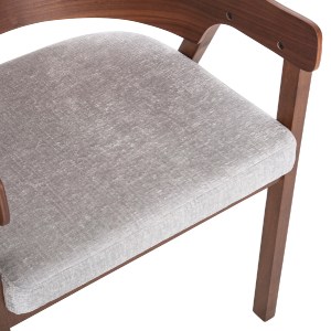 73311 ΚΑΡΕΚΛΑ NERO HM9972 RUBBERWOOD ΣΕ ΚΑΡΥΔΙ-ΓΚΡΙ ΥΦΑΣΜΑ ΚΑΘΙΣΜΑ 56x56x78Yεκ.