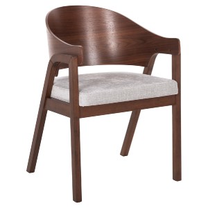 73311 ΚΑΡΕΚΛΑ NERO HM9972 RUBBERWOOD ΣΕ ΚΑΡΥΔΙ-ΓΚΡΙ ΥΦΑΣΜΑ ΚΑΘΙΣΜΑ 56x56x78Yεκ.