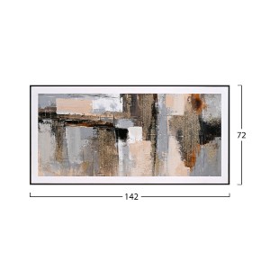73339 ΠΙΝΑΚΑΣ ΤΟΙΧΟΥ ABSTRACT HM4551 ΜΕ ΚΟΡΝΙΖΑ ΜΑΥΡΗ-ΚΑΜΒΑΣ 142x4.5x72Υεκ