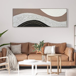 73341 ΠΙΝΑΚΑΣ ΤΟΙΧΟΥ ABSTRACT HM4552.02 ΜΕ ΚΟΡΝΙΖΑ ΜΠΕΖ-ΚΑΜΒΑΣ-ΧΕΙΡΟΠΟΙΗΤΟΣ 152x4.5x52Υεκ.