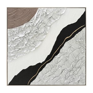 73343 ΠΙΝΑΚΑΣ ΤΟΙΧΟΥ ABSTRACT (ΤΕΤΡΑΓΩΝΟΣ) HM4553.01 ΜΕ ΚΟΡΝΙΖΑ ΜΠΕΖ-ΚΑΜΒΑΣ 82x4.5x82Υεκ
