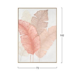 73350 ΠΙΝΑΚΑΣ TOIXOY HM4556 ΜΕ ΚΟΡΝΙΖΑ ΜΠΕΖ-ΚΑΜΒΑΣ-ΠΛΑΤΙΑ ΦΥΛΛΑ 72x4,5x102Υεκ.
