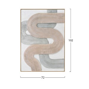 73351 ΠΙΝΑΚΑΣ ΤΟΙΧΟΥ 3D HM4557 ΜΕ ΚΟΡΝΙΖΑ ΜΠΕΖ-ΧΕΙΡΟΠΟΙΗΤΕΣ ΚΑΜΠΥΛΕΣ 72x5Χ102Υεκ.