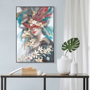 73358 ΠΙΝΑΚΑΣ TOIXOY HM4564 ΜΕ ΚΟΡΝΙΖΑ ΜΑΥΡΗ-ΚΑΜΒΑΣ ΕΚΤΥΠΩΣΗ ΓΥΝΑΙΚΕΙΟ ΠΡΟΣΩΠΟ 82x4,5x122Υεκ.