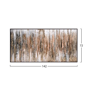 73367 ΠΙΝΑΚΑΣ ΤΟΙΧΟΥ ABSTRACT HM4574.01 ΜΕ ΚΟΡΝΙΖΑ ΜΑΥΡΗ-ΚΑΜΒΑΣ 142x4.5x72Υεκ