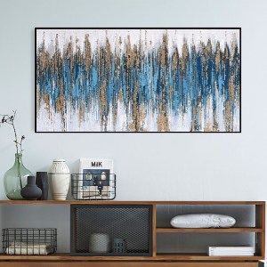 73368 ΠΙΝΑΚΑΣ ΤΟΙΧΟΥ ABSTRACT (ΜΠΛΕ) HM4574.02 ΜΕ ΚΟΡΝΙΖΑ ΜΑΥΡΗ-ΚΑΜΒΑΣ 142x4.5x72Υεκ