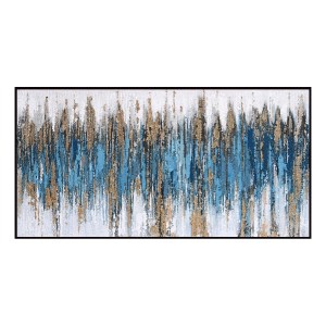 73368 ΠΙΝΑΚΑΣ ΤΟΙΧΟΥ ABSTRACT (ΜΠΛΕ) HM4574.02 ΜΕ ΚΟΡΝΙΖΑ ΜΑΥΡΗ-ΚΑΜΒΑΣ 142x4.5x72Υεκ