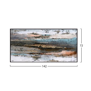 73369 ΠΙΝΑΚΑΣ ΤΟΙΧΟΥ ABSTRACT HM4575.02 ΜΕ ΚΟΡΝΙΖΑ ΜΑΥΡΗ-ΚΑΜΒΑΣ 142x4.5x72Υεκ