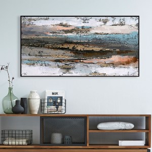 73369 ΠΙΝΑΚΑΣ ΤΟΙΧΟΥ ABSTRACT HM4575.02 ΜΕ ΚΟΡΝΙΖΑ ΜΑΥΡΗ-ΚΑΜΒΑΣ 142x4.5x72Υεκ