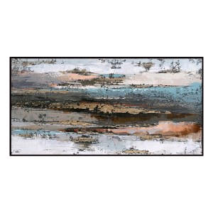 73369 ΠΙΝΑΚΑΣ ΤΟΙΧΟΥ ABSTRACT HM4575.02 ΜΕ ΚΟΡΝΙΖΑ ΜΑΥΡΗ-ΚΑΜΒΑΣ 142x4.5x72Υεκ