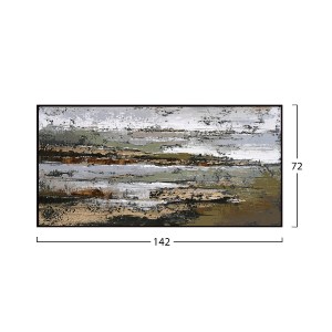 73370 ΠΙΝΑΚΑΣ ΤΟΙΧΟΥ ABSTRACT HM4575.01 ΜΕ ΚΟΡΝΙΖΑ ΜΑΥΡΗ-ΚΑΜΒΑΣ 142x4.5x72Υεκ
