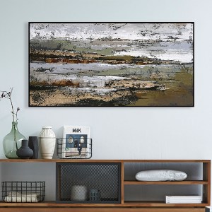 73370 ΠΙΝΑΚΑΣ ΤΟΙΧΟΥ ABSTRACT HM4575.01 ΜΕ ΚΟΡΝΙΖΑ ΜΑΥΡΗ-ΚΑΜΒΑΣ 142x4.5x72Υεκ