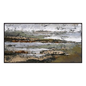 73370 ΠΙΝΑΚΑΣ ΤΟΙΧΟΥ ABSTRACT HM4575.01 ΜΕ ΚΟΡΝΙΖΑ ΜΑΥΡΗ-ΚΑΜΒΑΣ 142x4.5x72Υεκ