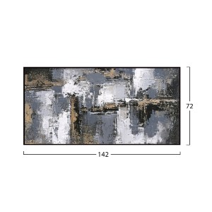 73371 ΠΙΝΑΚΑΣ ΤΟΙΧΟΥ ABSTRACT HM4576 ΜΕ ΚΟΡΝΙΖΑ ΜΑΥΡΗ-ΚΑΜΒΑΣ 142x4.5x72Υεκ
