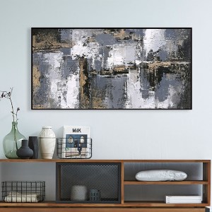 73371 ΠΙΝΑΚΑΣ ΤΟΙΧΟΥ ABSTRACT HM4576 ΜΕ ΚΟΡΝΙΖΑ ΜΑΥΡΗ-ΚΑΜΒΑΣ 142x4.5x72Υεκ