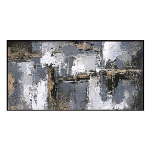 73371 ΠΙΝΑΚΑΣ ΤΟΙΧΟΥ ABSTRACT HM4576 ΜΕ ΚΟΡΝΙΖΑ ΜΑΥΡΗ-ΚΑΜΒΑΣ 142x4.5x72Υεκ