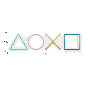 73429 ΔΙΑΚΟΣΜΗΤΙΚΟ ΤΟΙΧΟΥ ΦΩΤΙΖΟΜΕΝΟ HM4652 GAME CONTROLS 57x2x14,5εκ.