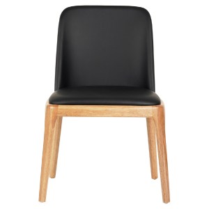 73439 KΑΡΕΚΛΑ ΤΡΑΠΕΖΑΡΙΑΣ FURLAN HM9944.01 RUBBERWOOD-ΜΑΥΡΟ PU 54,5x58x86Υεκ