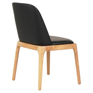 73439 KΑΡΕΚΛΑ ΤΡΑΠΕΖΑΡΙΑΣ FURLAN HM9944.01 RUBBERWOOD-ΜΑΥΡΟ PU 54,5x58x86Υεκ