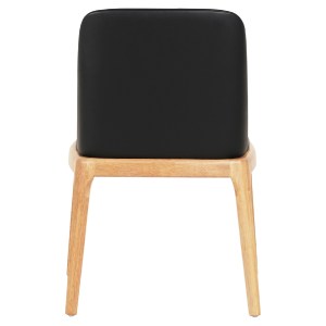 73439 KΑΡΕΚΛΑ ΤΡΑΠΕΖΑΡΙΑΣ FURLAN HM9944.01 RUBBERWOOD-ΜΑΥΡΟ PU 54,5x58x86Υεκ