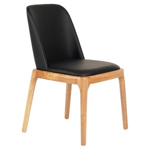 73439 KΑΡΕΚΛΑ ΤΡΑΠΕΖΑΡΙΑΣ FURLAN HM9944.01 RUBBERWOOD-ΜΑΥΡΟ PU 54,5x58x86Υεκ