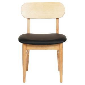73441 KΑΡΕΚΛΑ ΤΡΑΠΕΖΑΡΙΑΣ SEKOR HM9945.01 RUBBERWOOD-ΜΑΥΡΟ PU 50x50x80Υεκ.