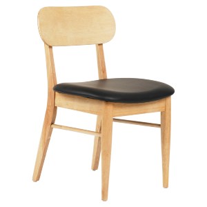 73441 KΑΡΕΚΛΑ ΤΡΑΠΕΖΑΡΙΑΣ SEKOR HM9945.01 RUBBERWOOD-ΜΑΥΡΟ PU 50x50x80Υεκ.