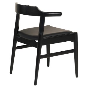 73442 ΠΟΛΥΘΡΟΝΑ ΤΡΑΠΕΖΑΡΙΑΣ CERSEI HM9946.02 RUBBERWOOD & PU ΣΕ ΜΑΥΡΟ 57x54x74Υεκ