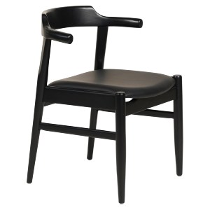 73442 ΠΟΛΥΘΡΟΝΑ ΤΡΑΠΕΖΑΡΙΑΣ CERSEI HM9946.02 RUBBERWOOD & PU ΣΕ ΜΑΥΡΟ 57x54x74Υεκ