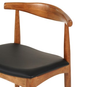 73443 KΑΡΕΚΛΑ ΤΡΑΠΕΖΑΡΙΑΣ ALOR HM9947.03 RUBBERWOOD ΑΝΟΙΧΤΟ ΚΑΡΥΔΙ-ΜΑΥΡΟ PU 55x51x75Υεκ