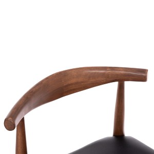73443 KΑΡΕΚΛΑ ΤΡΑΠΕΖΑΡΙΑΣ ALOR HM9947.03 RUBBERWOOD ΚΑΡΥΔΙ-ΜΑΥΡΟ PU 55x51x75Υεκ