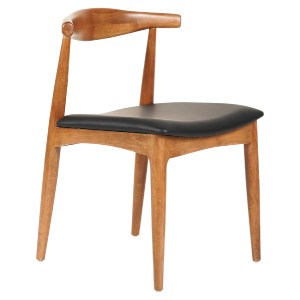 73443 KΑΡΕΚΛΑ ΤΡΑΠΕΖΑΡΙΑΣ ALOR HM9947.03 RUBBERWOOD ΑΝΟΙΧΤΟ ΚΑΡΥΔΙ-ΜΑΥΡΟ PU 55x51x75Υεκ