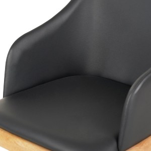 73444 ΠΟΛΥΘΡΟΝΑ ΤΡΑΠΕΖΑΡΙΑΣ FURLAN HM9949.01 RUBBERWOOD ΣΕ ΟΑΚ-ΜΑΥΡΟ PU 54,5x58x78Υεκ.