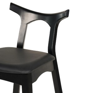73446 ΣΚΑΜΠΟ ΜΠΑΡ USOPP HM9951.02 RUBBERWOOD & PU ΣΕ ΜΑΥΡΟ 49x53x99,5Υεκ.