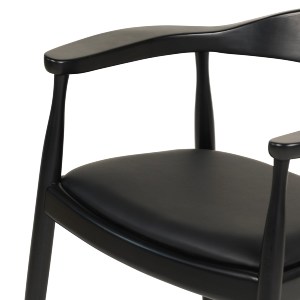73449 ΠΟΛΥΘΡΟΝΑ ΤΡΑΠΕΖΑΡΙΑΣ ADOR HM9948.02 RUBBERWOOD ΚΑΙ PU-ΜΑΥΡΟ 62x54x76,5Υεκ