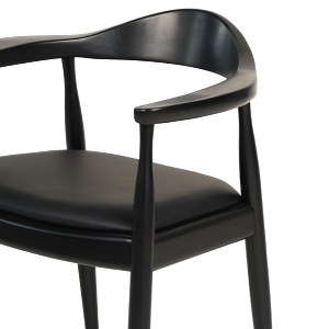 73449 ΠΟΛΥΘΡΟΝΑ ΤΡΑΠΕΖΑΡΙΑΣ ADOR HM9948.02 RUBBERWOOD ΚΑΙ PU-ΜΑΥΡΟ 62x54x76,5Υεκ