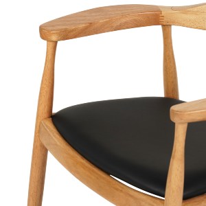 73450 ΠΟΛΥΘΡΟΝΑ ΤΡΑΠΕΖΑΡΙΑΣ ADOR HM9948.01 RUBBERWOOD ΣΕ ΟΑΚ ΚΑΙ ΜΑΥΡΟ PU 62x54x76,5Υεκ