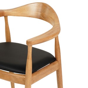 73450 ΠΟΛΥΘΡΟΝΑ ΤΡΑΠΕΖΑΡΙΑΣ ADOR HM9948.01 RUBBERWOOD ΣΕ ΟΑΚ ΚΑΙ ΜΑΥΡΟ PU 62x54x76,5Υεκ