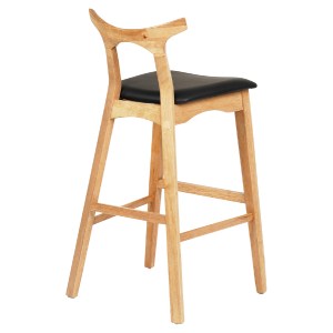 73455 ΣΚΑΜΠΟ ΜΠΑΡ USOPP HM9951.01 RUBBERWOOD ΣΕ ΟΑΚ-ΜΑΥΡΟ PU 43x41x100Υεκ.