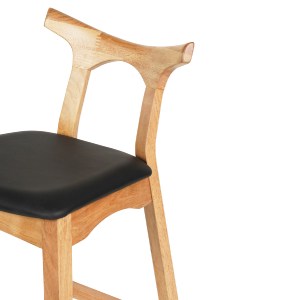 73455 ΣΚΑΜΠΟ ΜΠΑΡ USOPP HM9951.01 RUBBERWOOD ΣΕ ΟΑΚ-ΜΑΥΡΟ PU 43x41x100Υεκ.